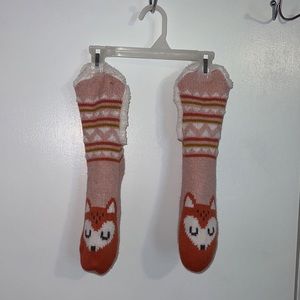 Fox fuzzy socks